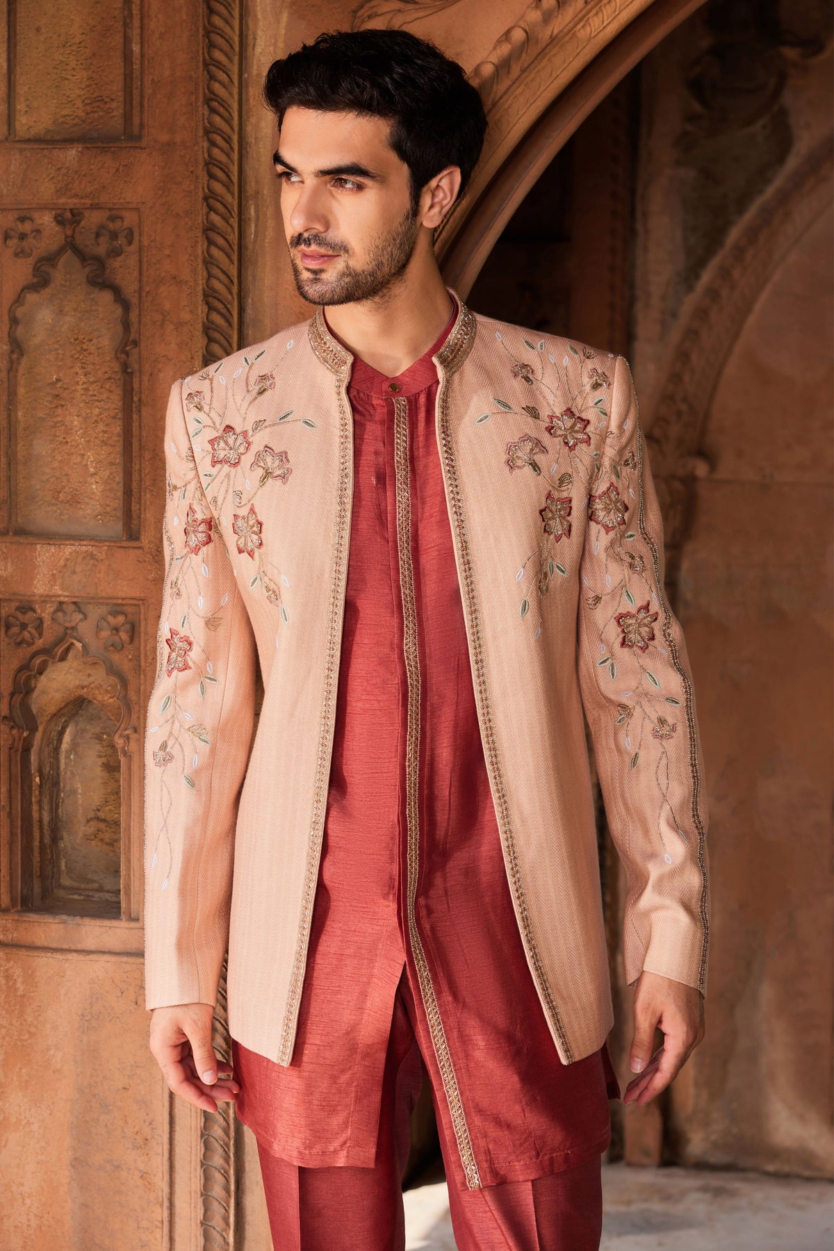 Inayat Silk Jacket Set