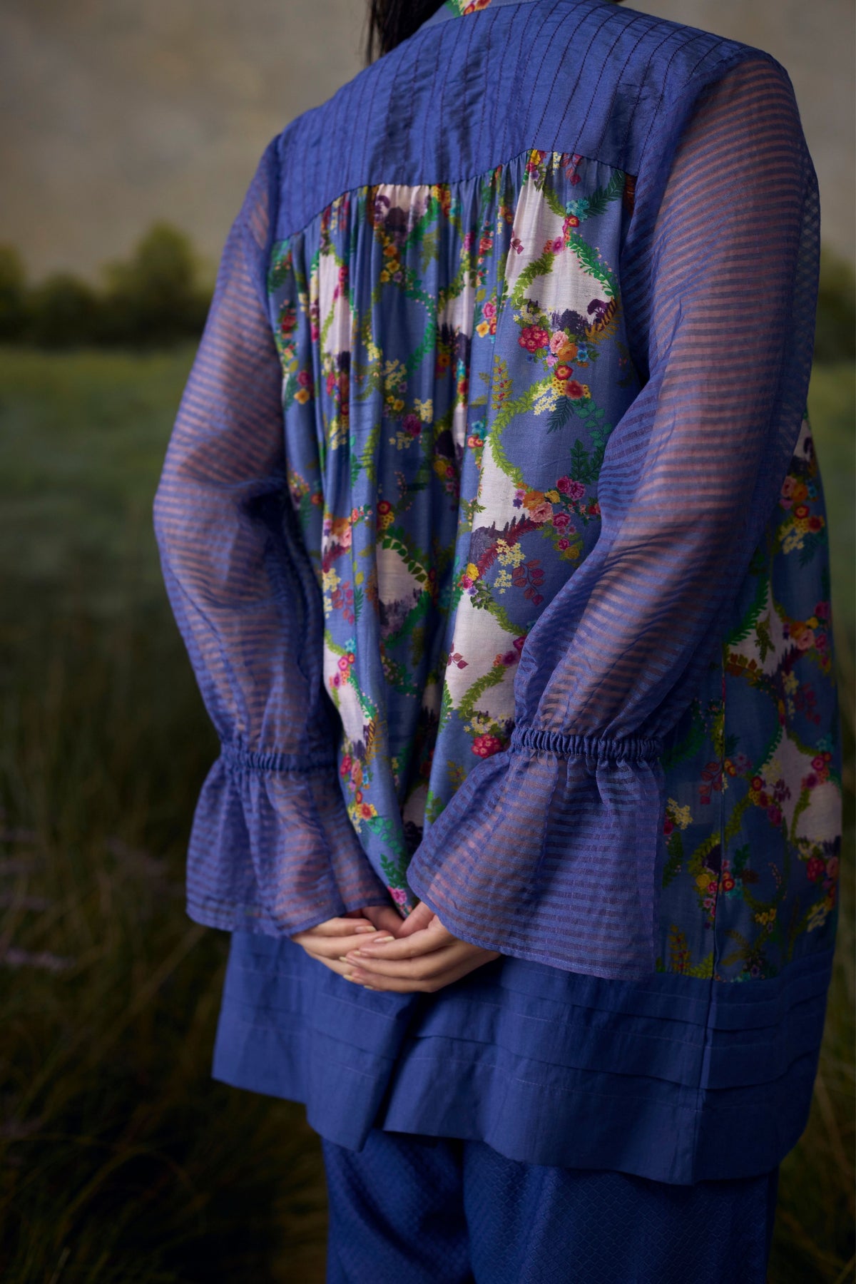 Mystic Blue Floral Top