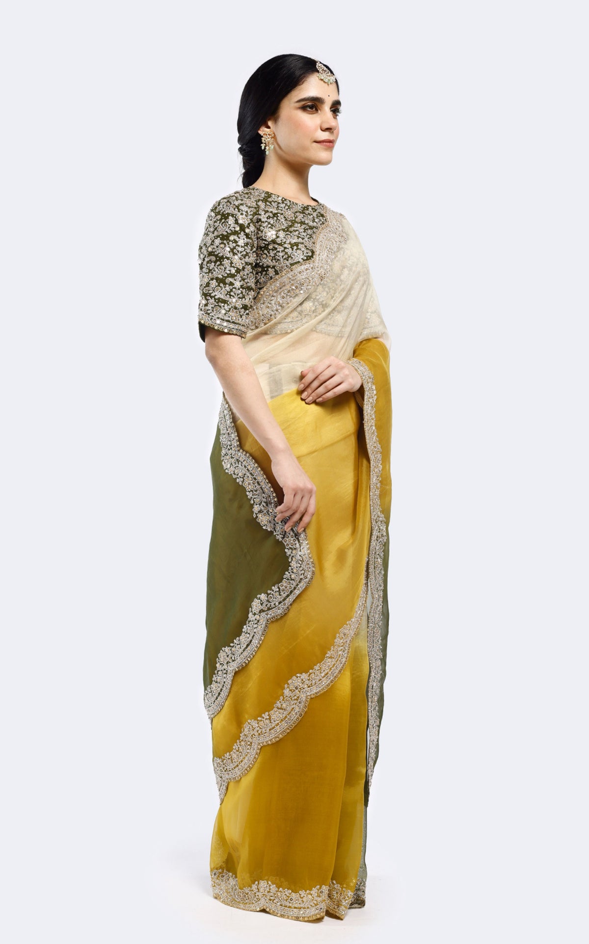 Noodle strap floral saree