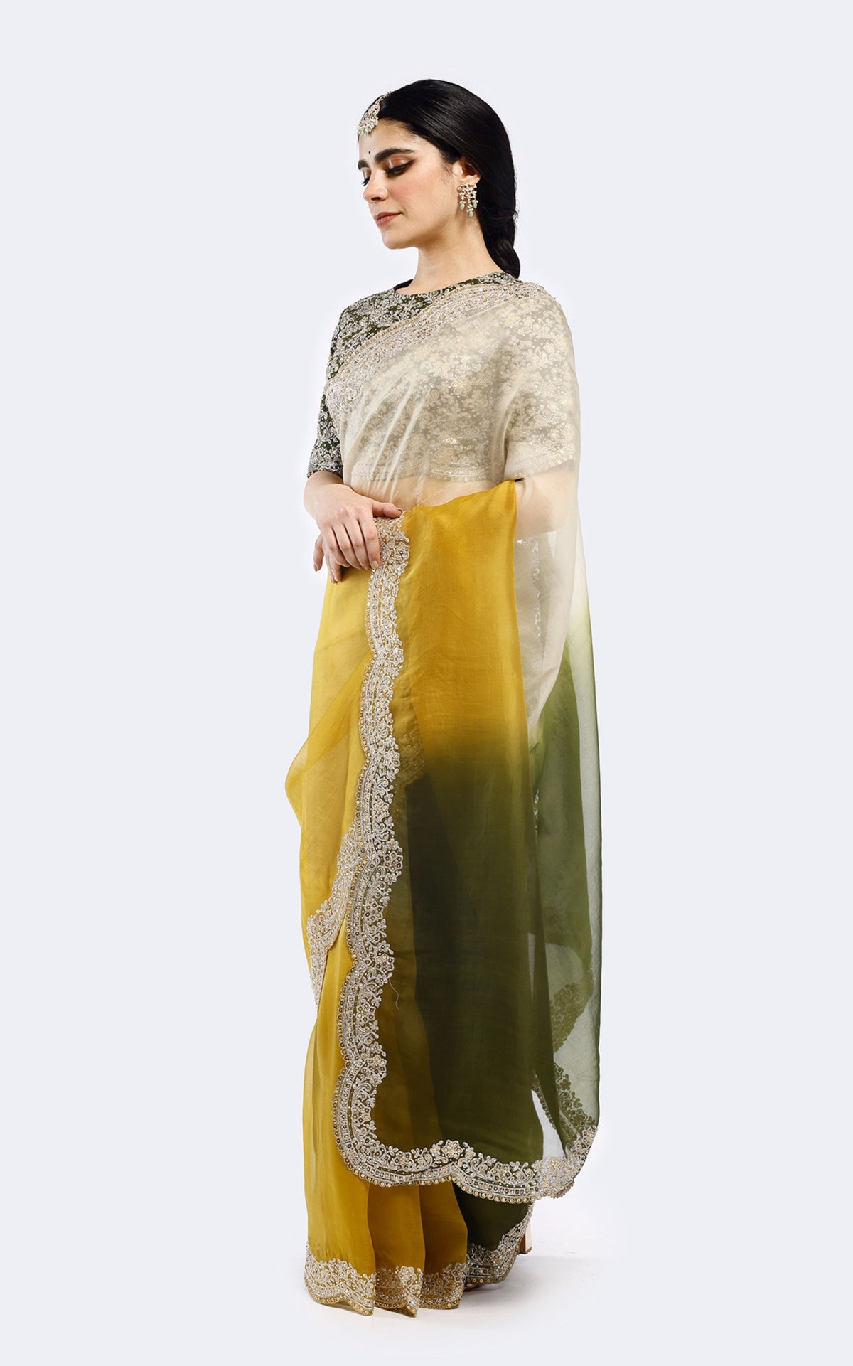 Noodle strap floral saree