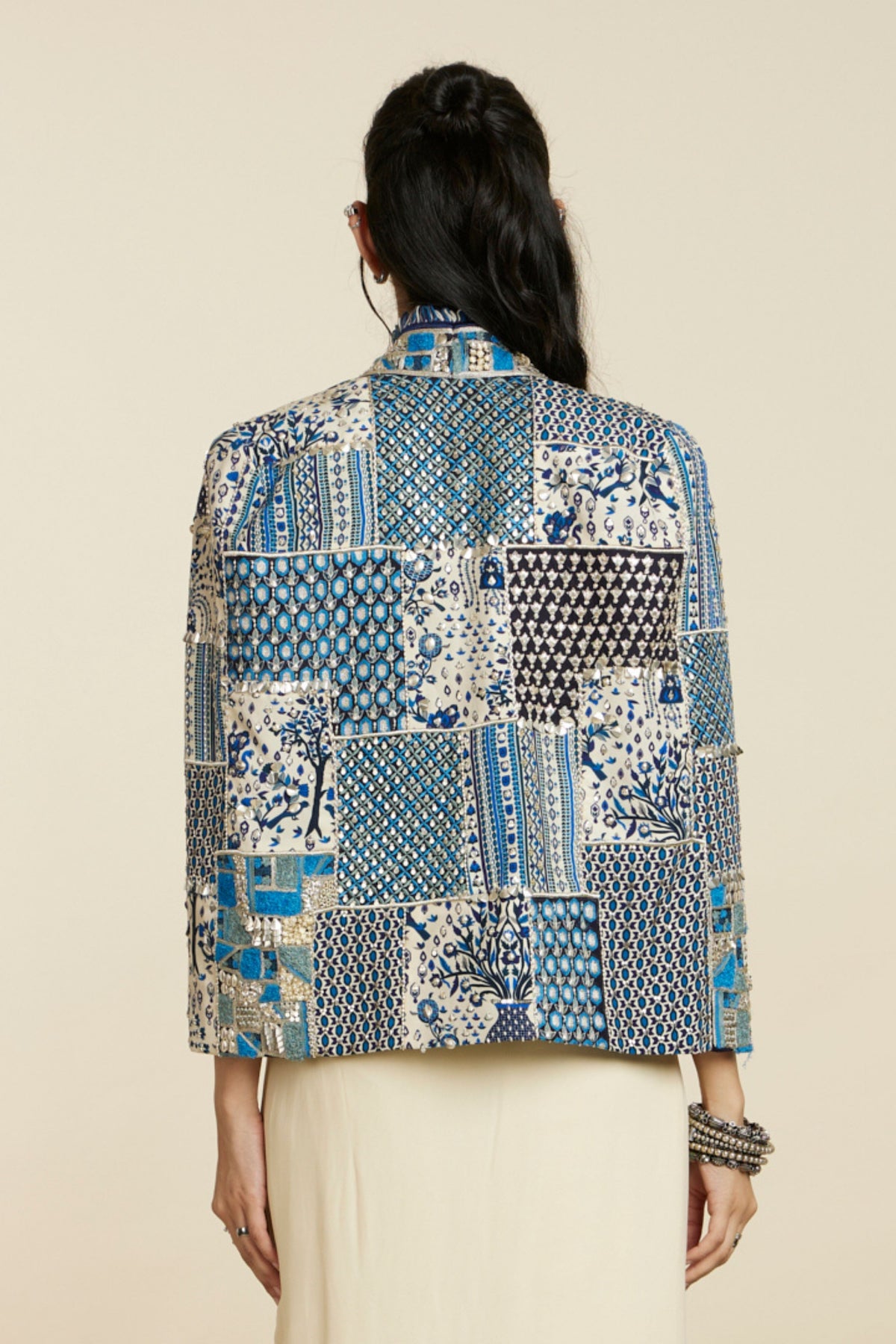 Blue Patchwork Noor Jacket