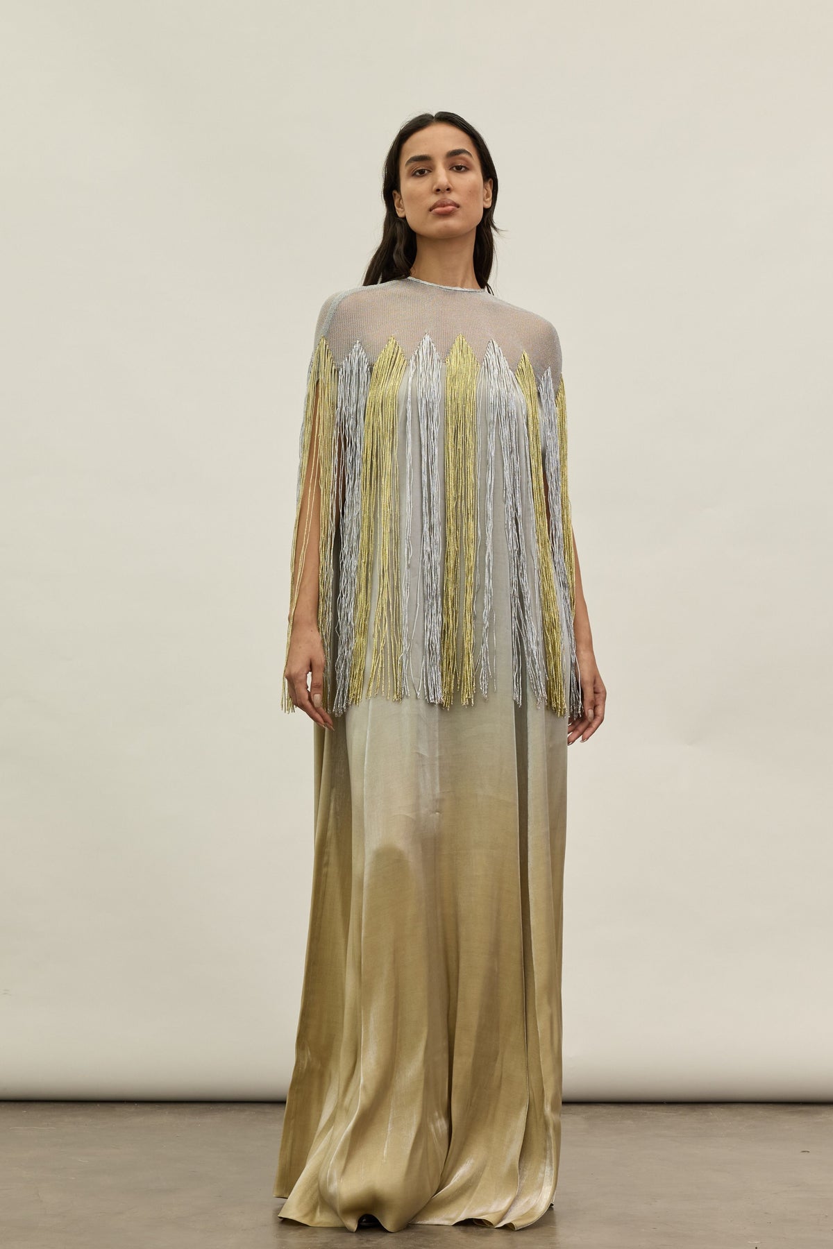 Gold &amp; Silver Metallic Kaftan