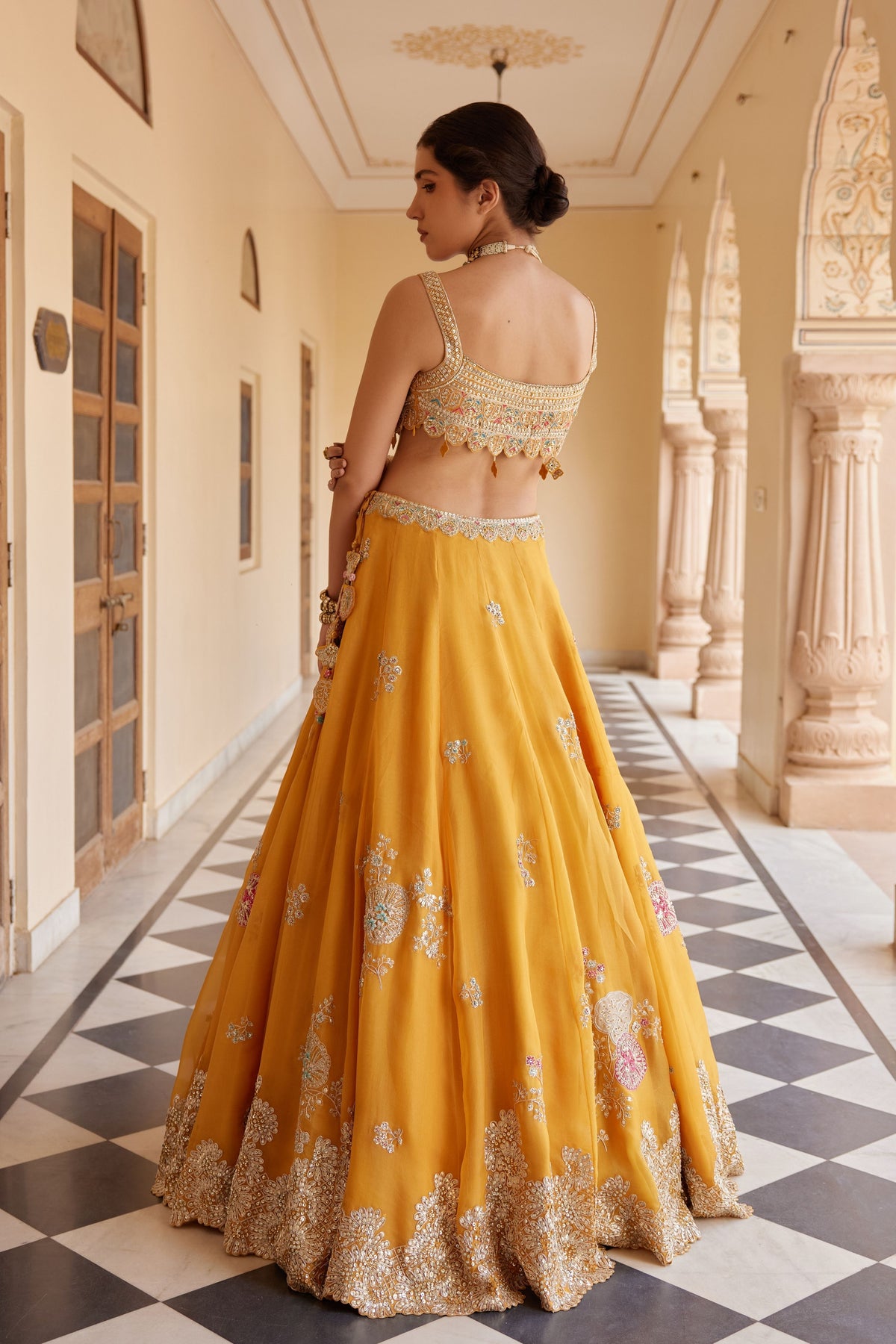 Orange Peel Lehenga