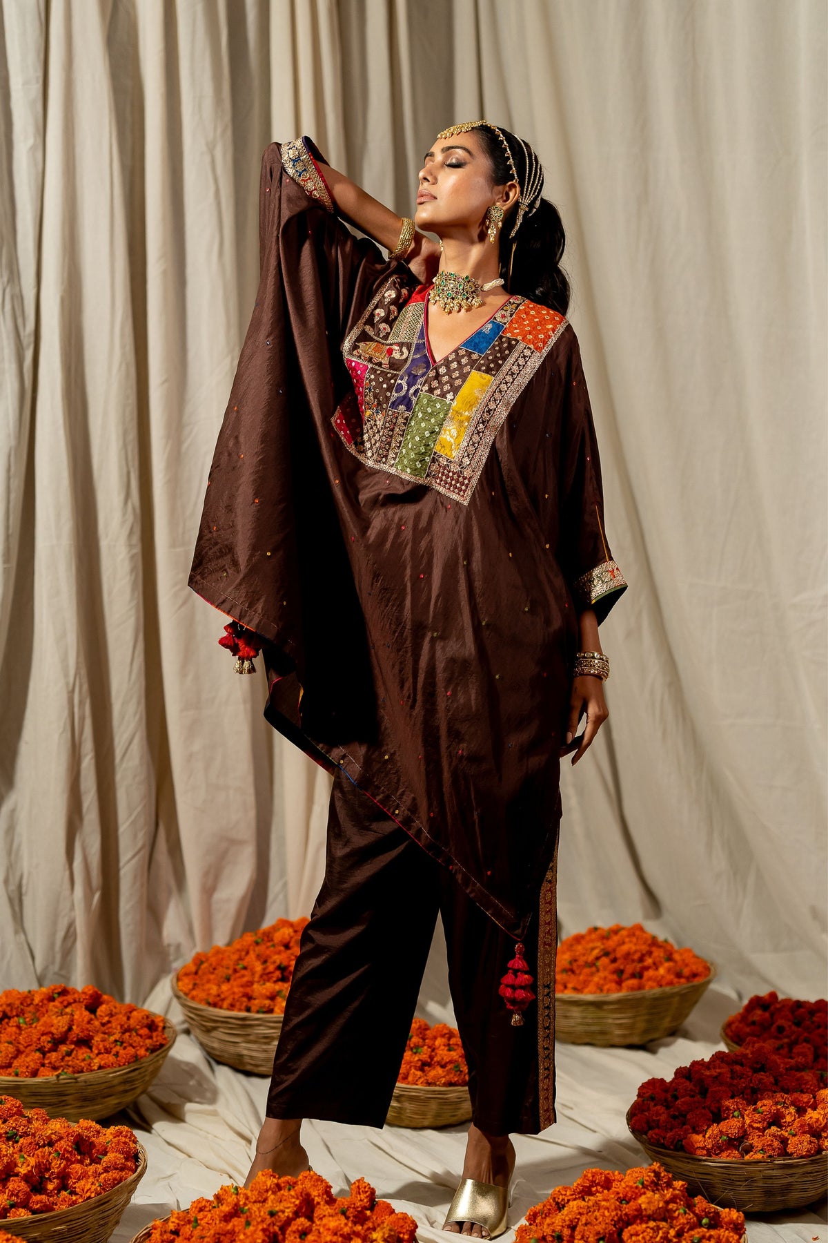 Raat Kaftan With Pant Set