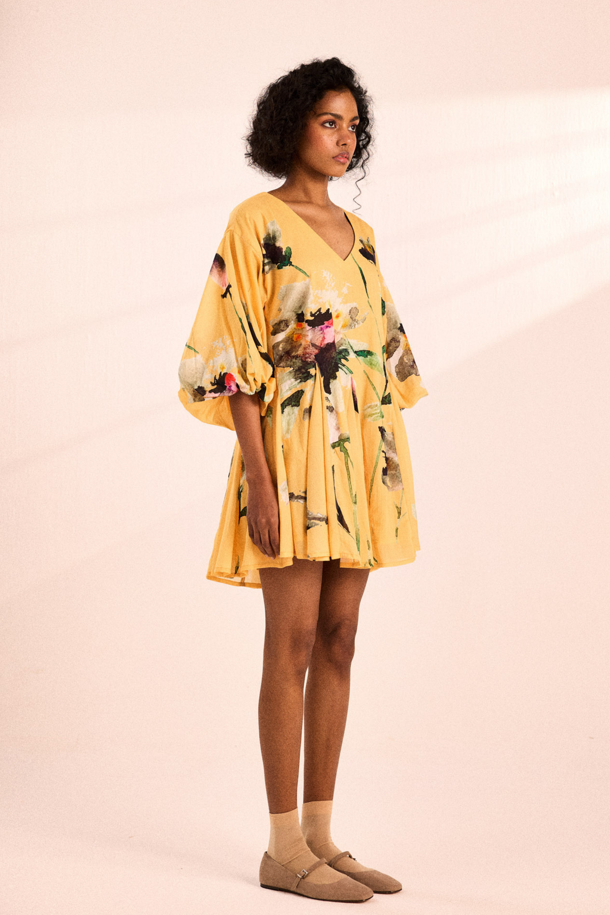 Mid Spring Corn Yellow Dress