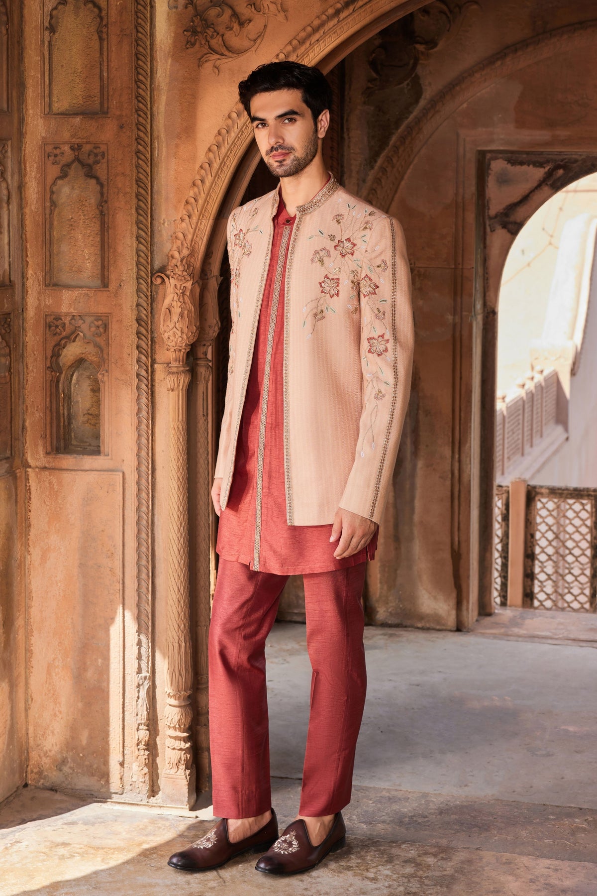 Inayat Silk Jacket Set