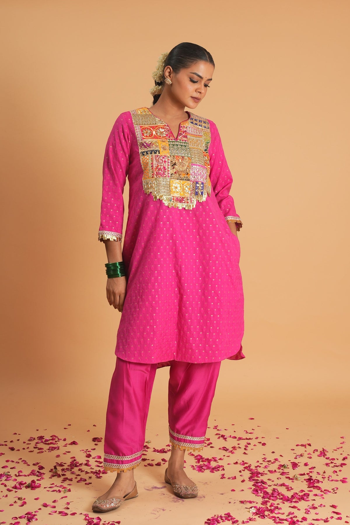 Pink Chanderi Tunic