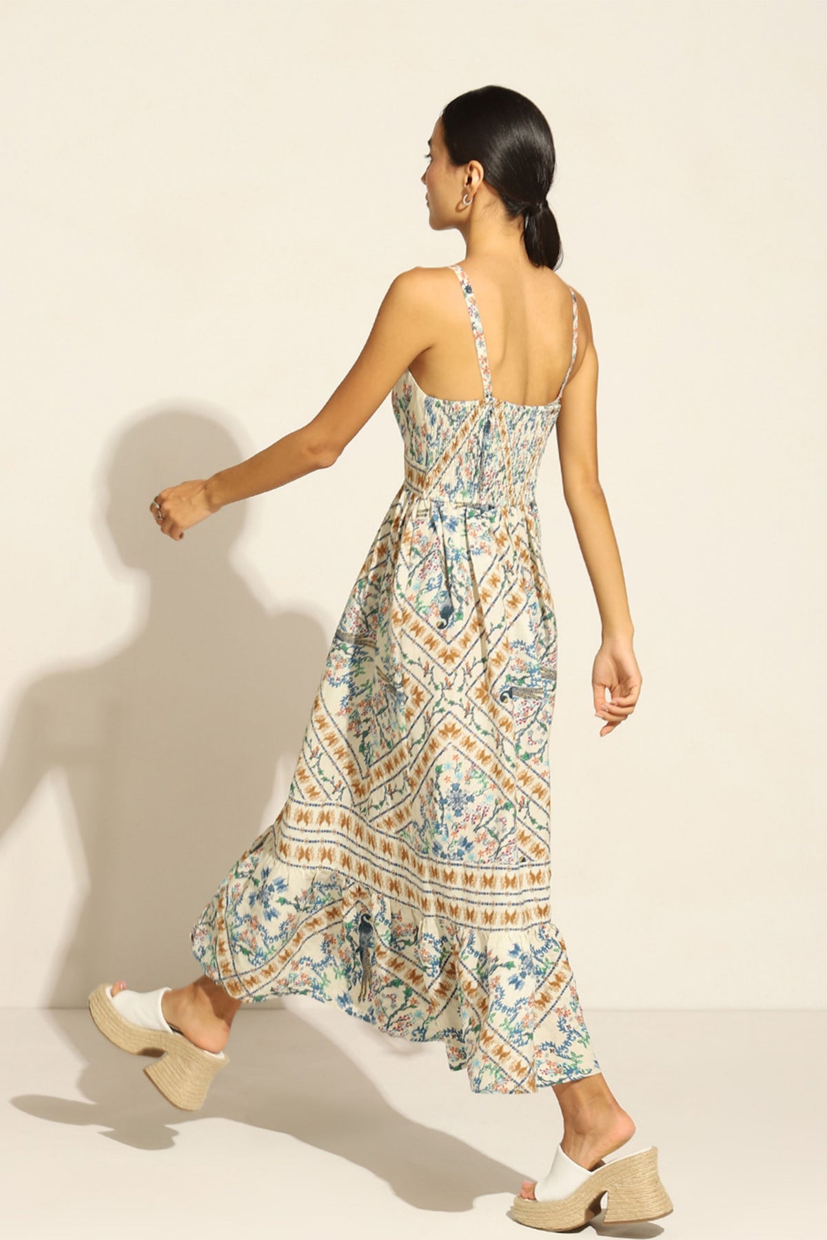 Niki Mehra Tier Midi Dress