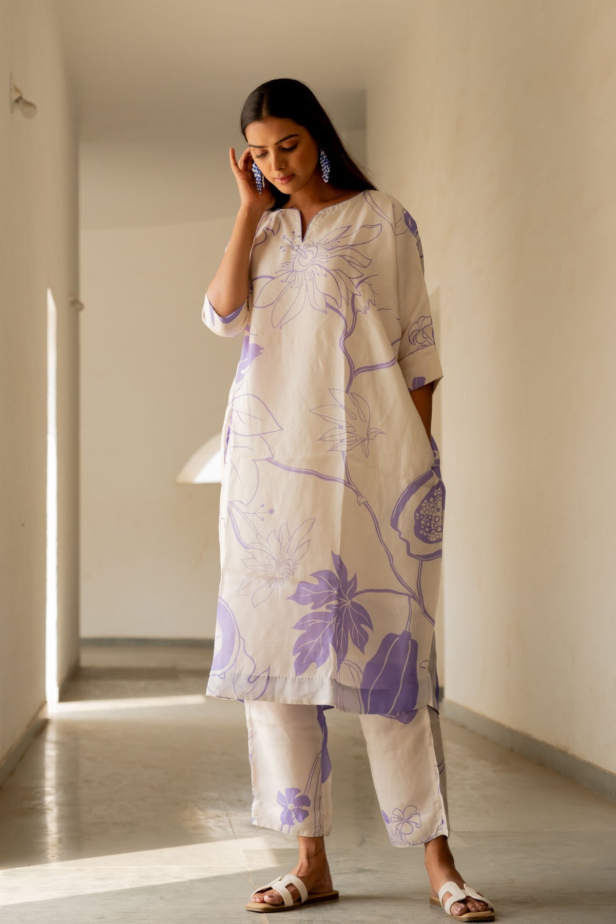 Purple Papeeta Kurta Set