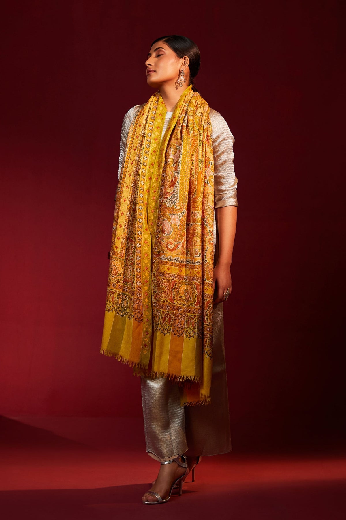 Kashmir in a Multicolour Shawl