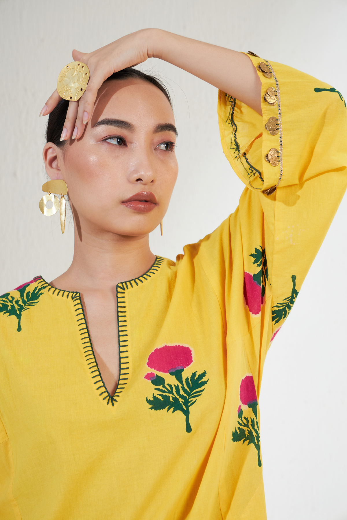 Yellow Gulnaar Kurta Set