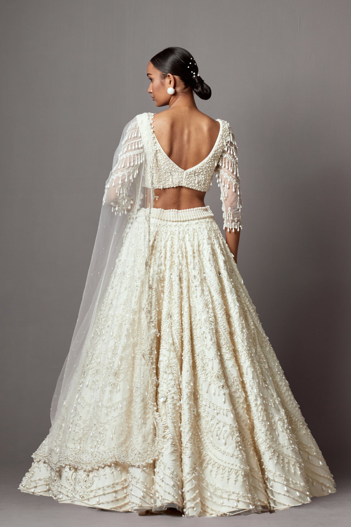 Ivory Lehenga Set