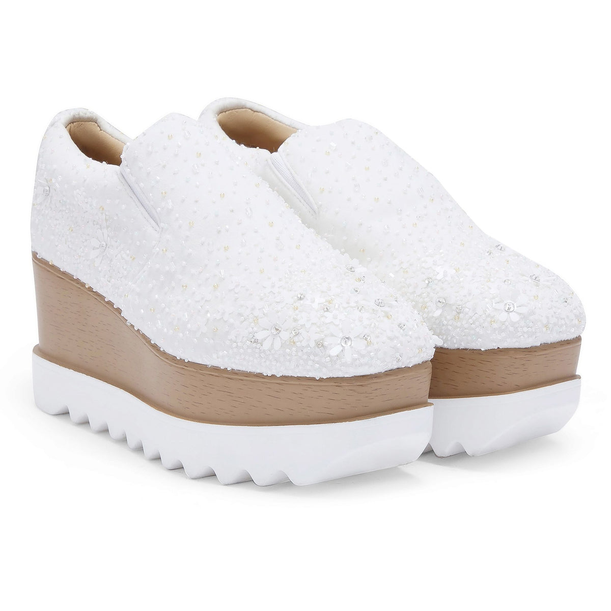 Dewdrops Wedding Wedge Sneakers