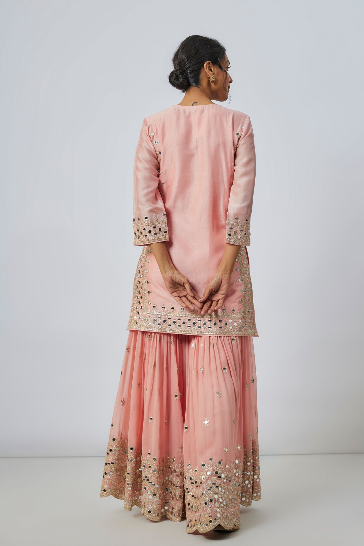 Pink Pariza Sharara Set