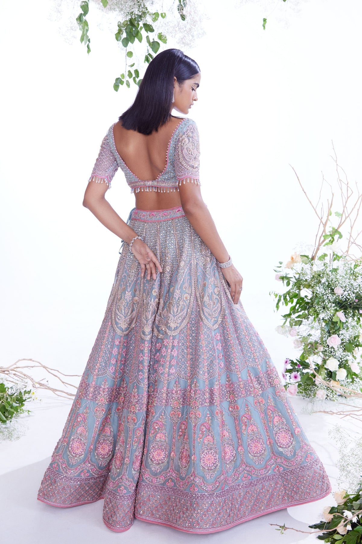 Powder Blue Lehenga Set