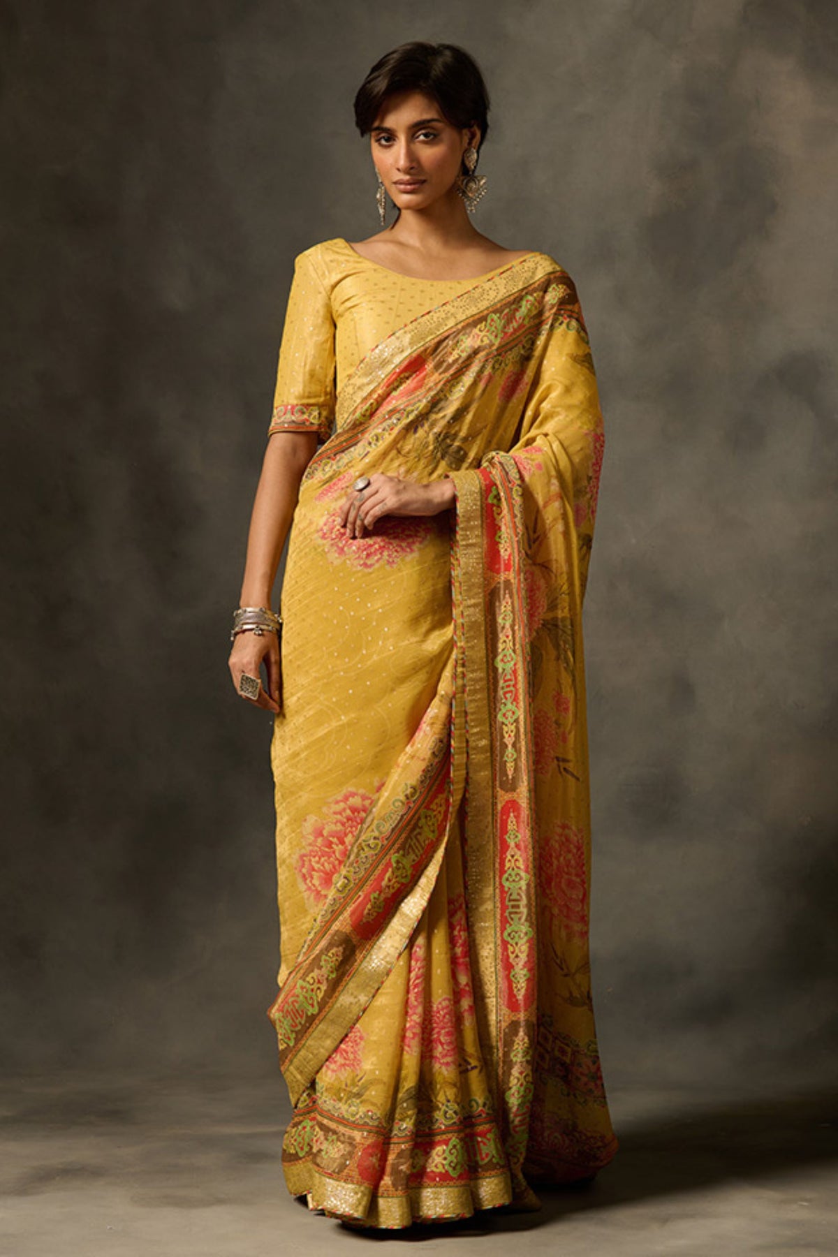 Yellow Soma Saree