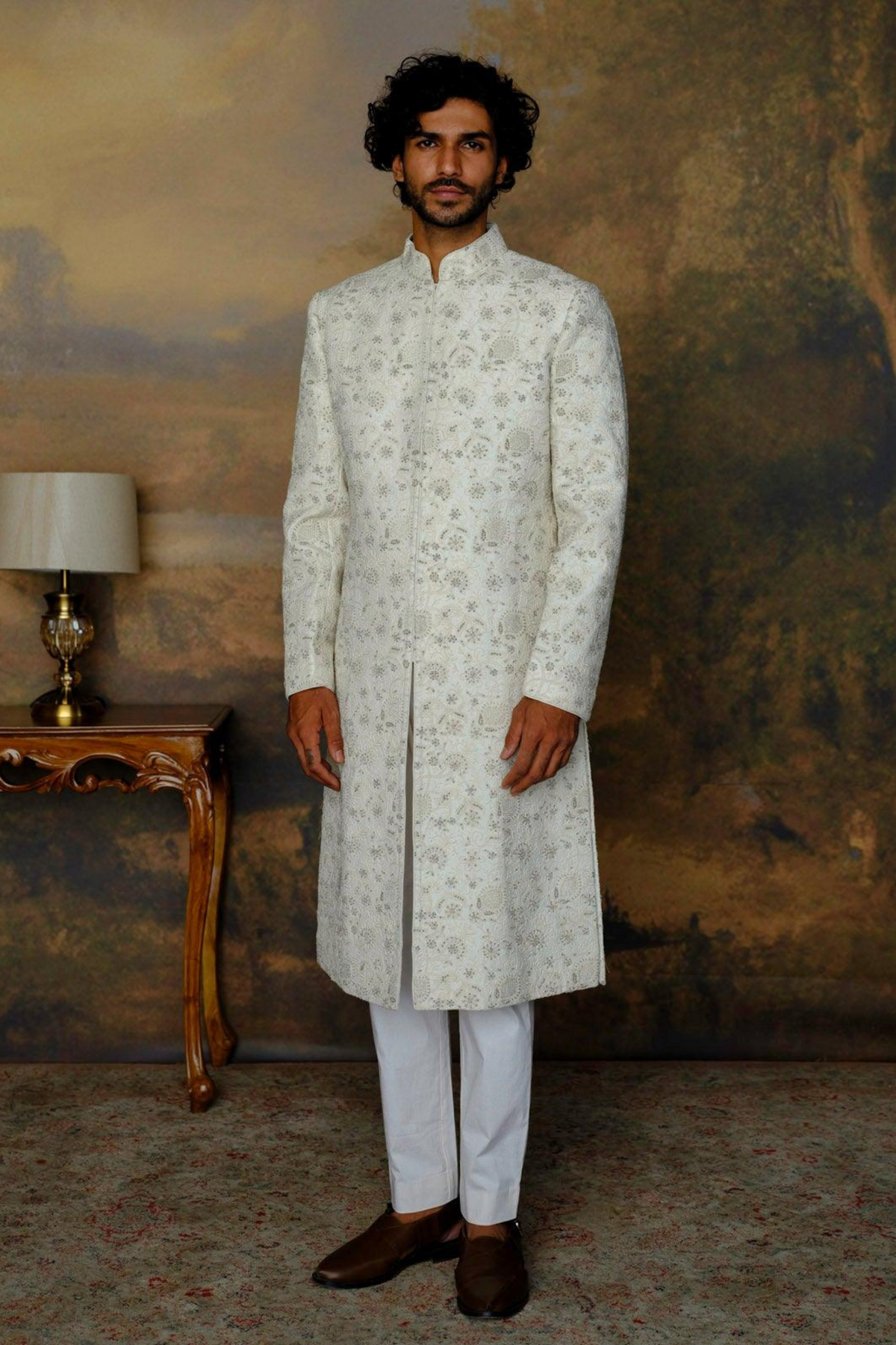 Ivory Sherwani Set