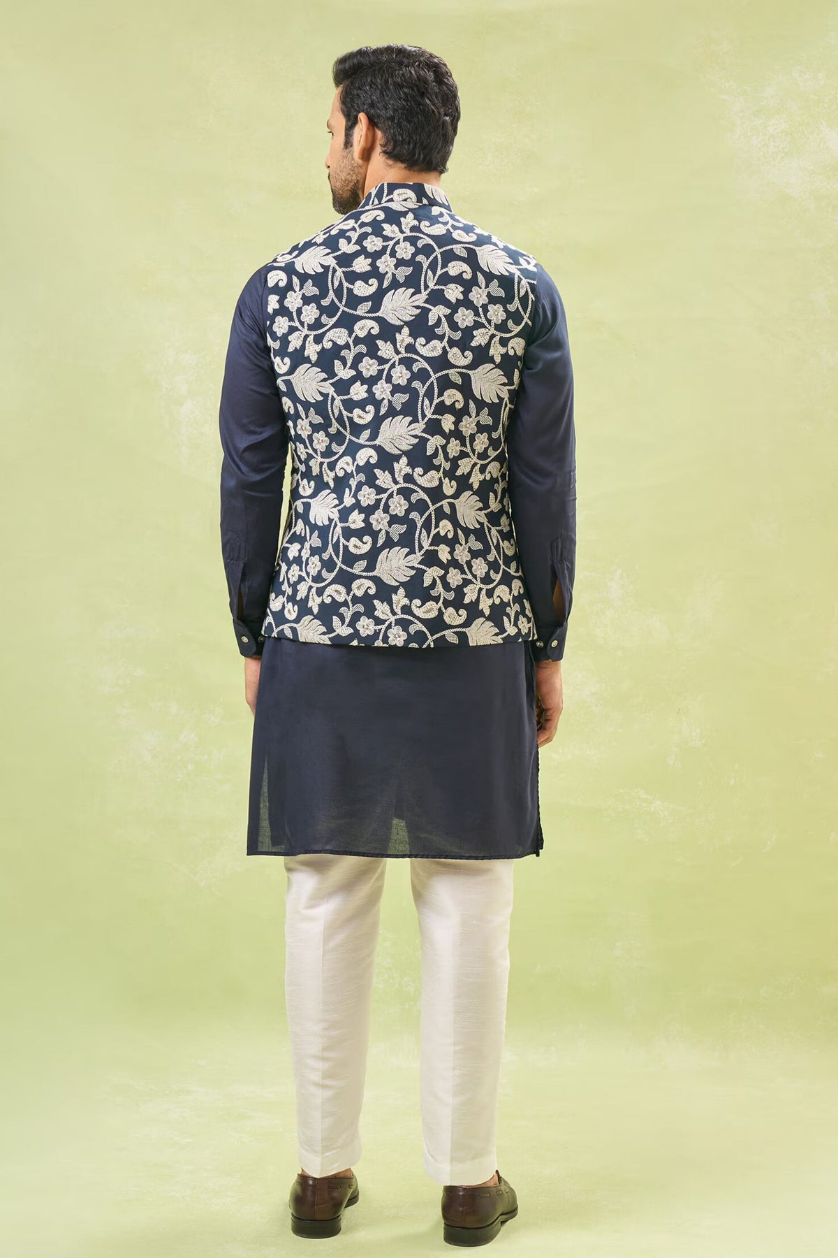 Royal Embroidered Nehru Jacket Set