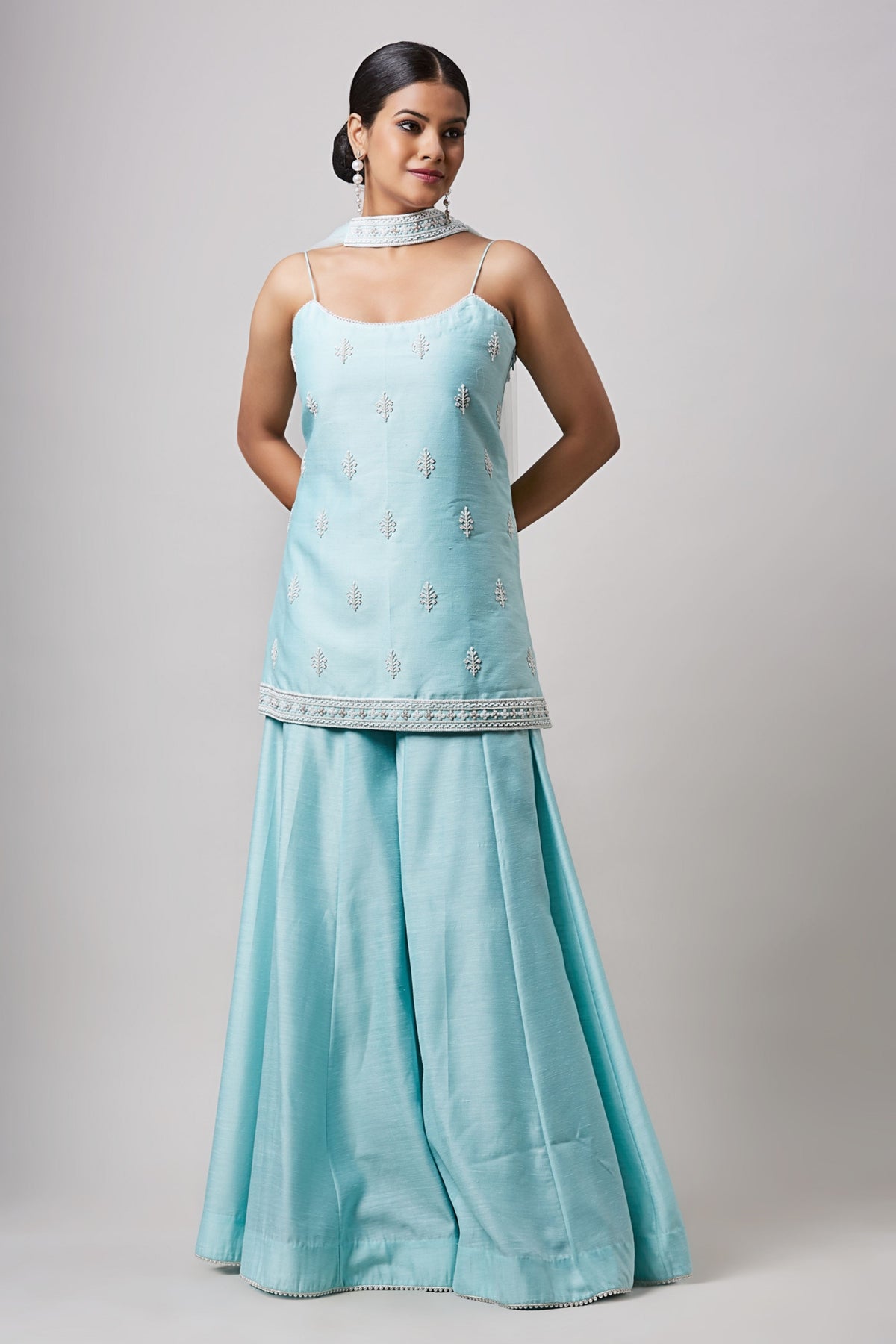 Sea Green Sharara Set