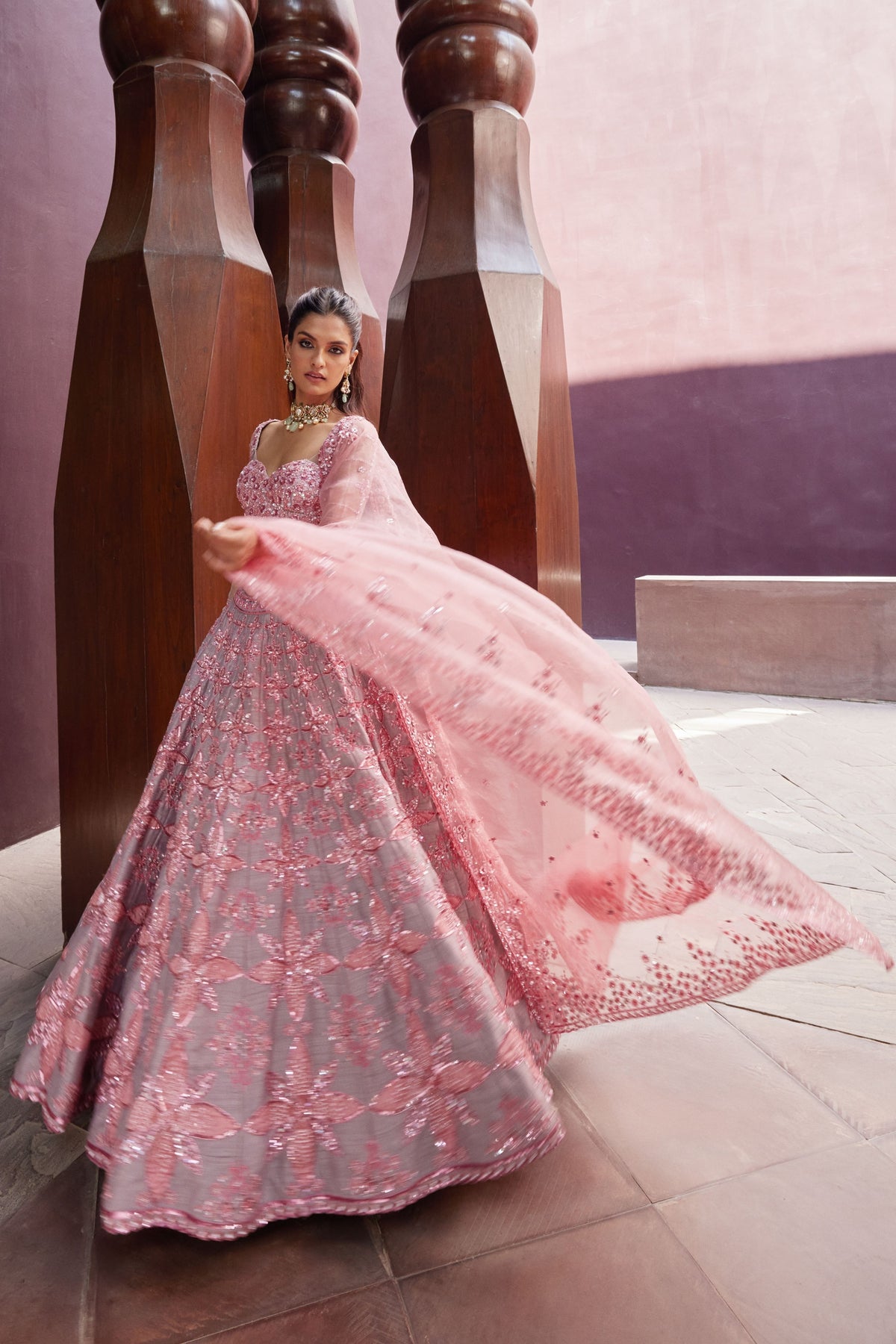 Pink Lehenga Set