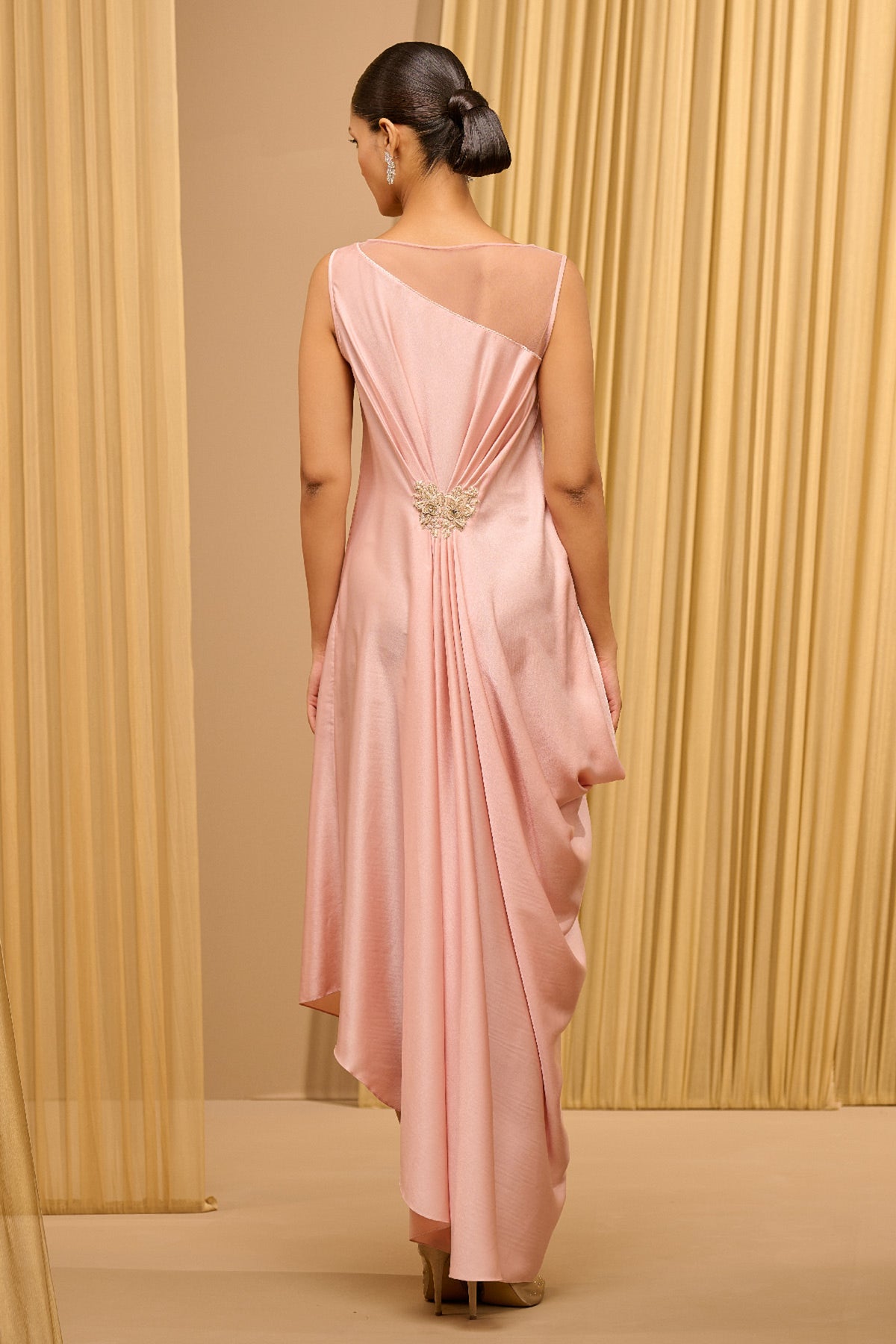 Blush Classic Drape Dress