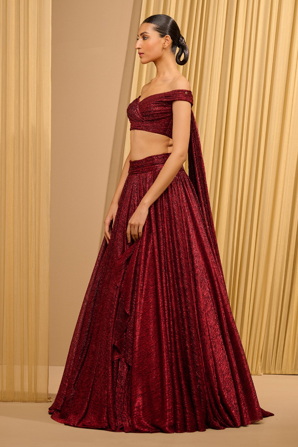 Classic Crinkle Lehenga With Blouse