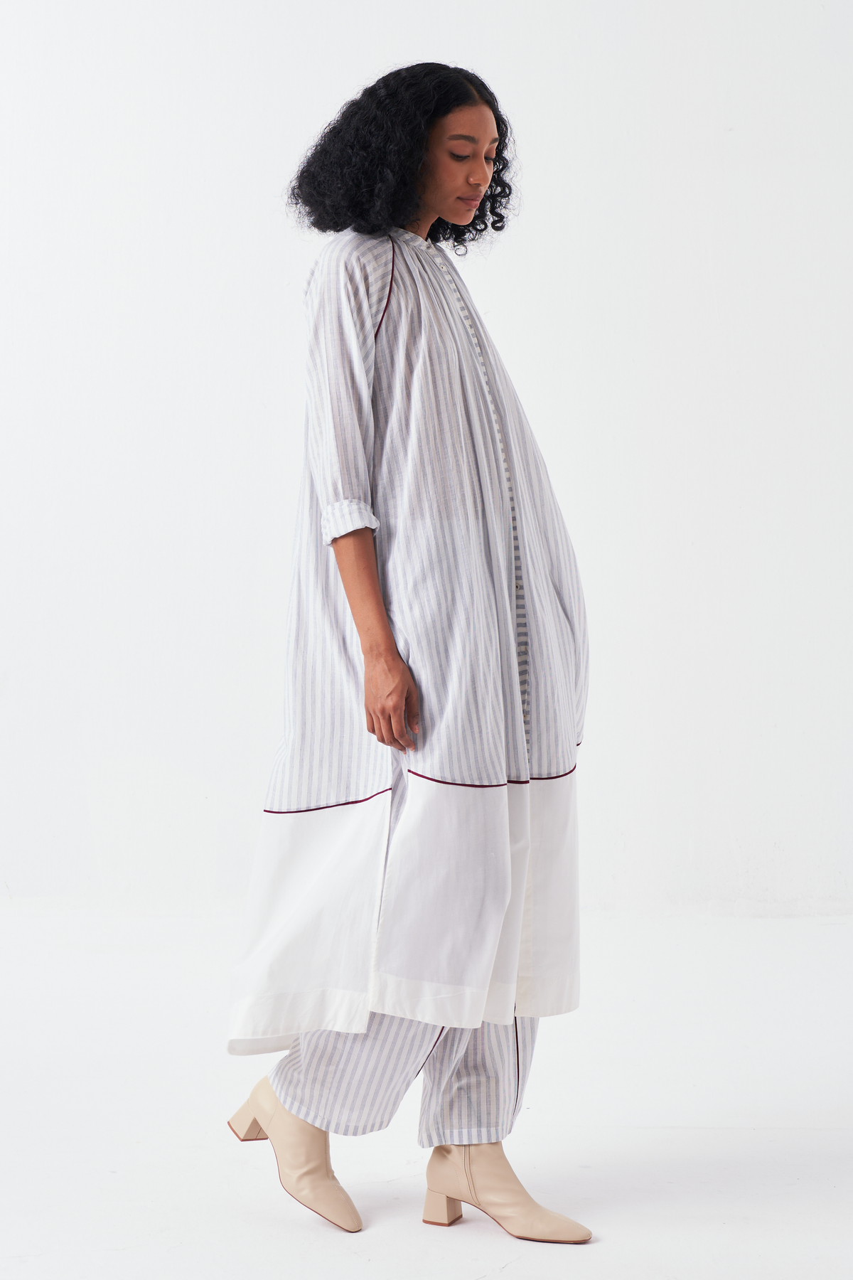 Panel White Shirt Co-ord Set