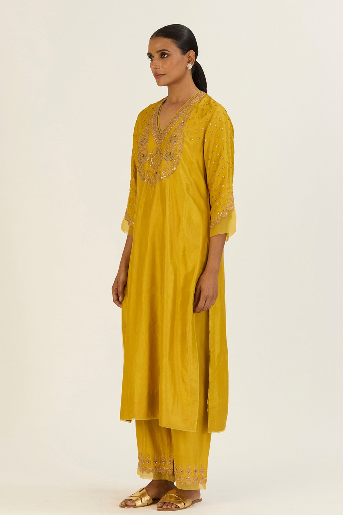 Sanvi Lime Kurta &amp; Pants