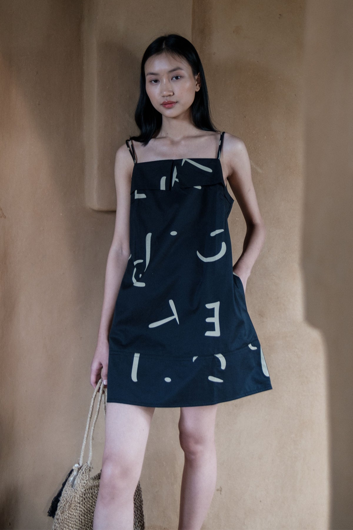 Black Line Rachel Slip Dress