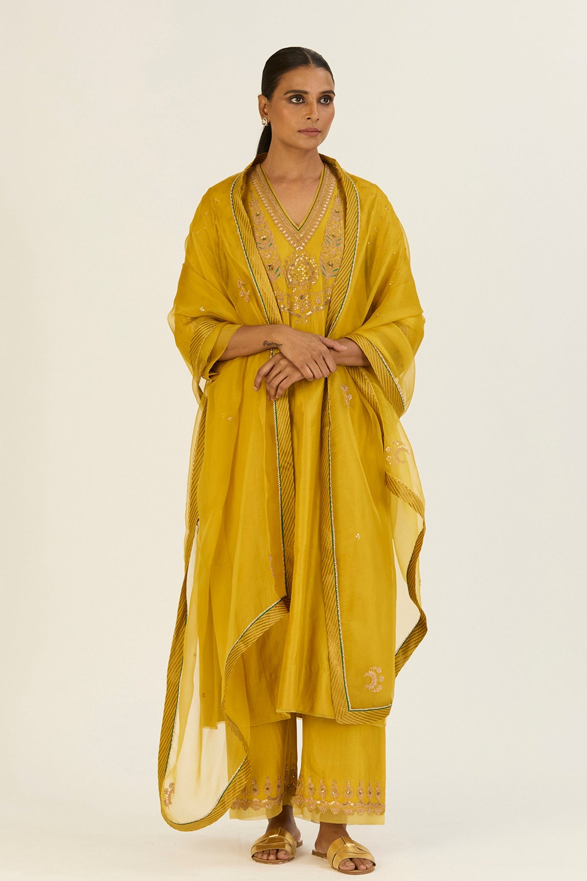 Sanvi Lime Kurta &amp; Pants