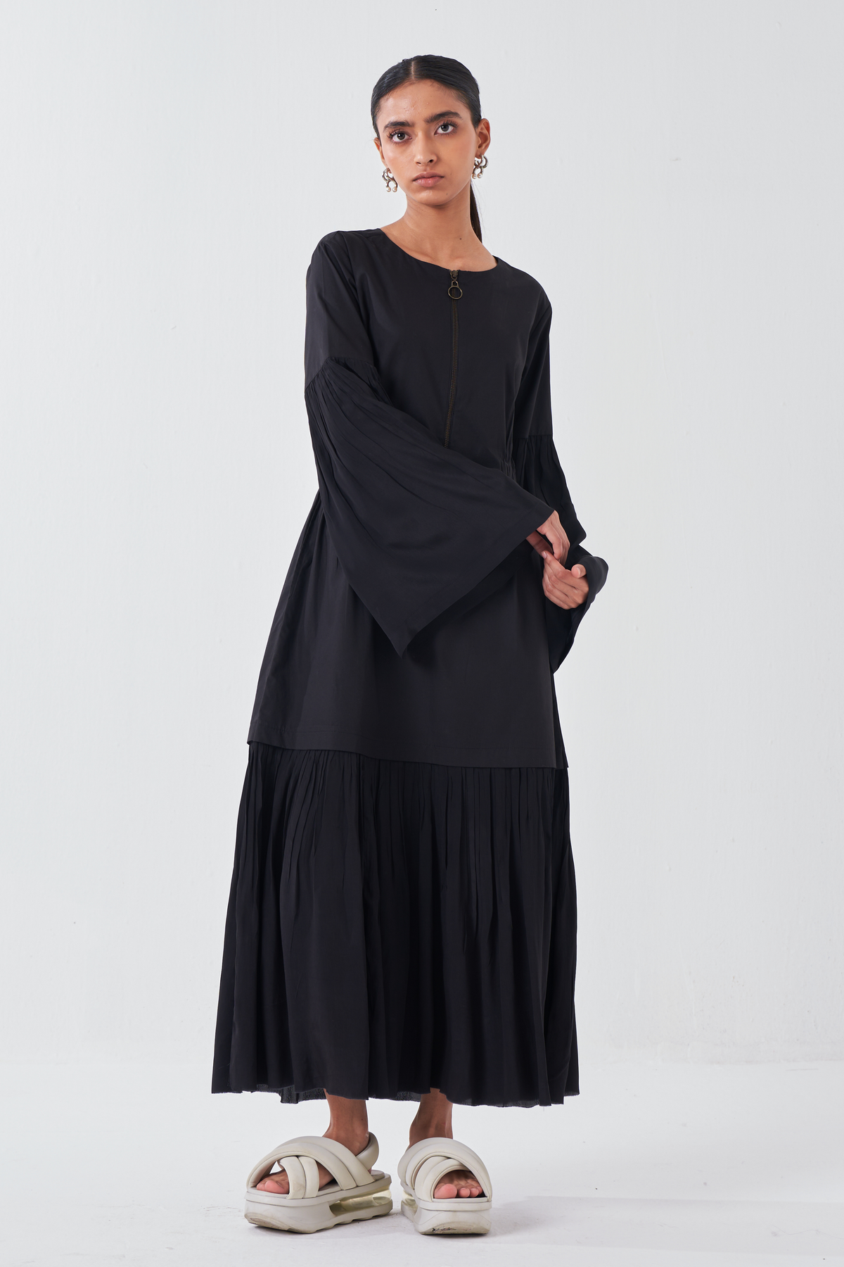 Frill Sleeve Drop Waist Dress