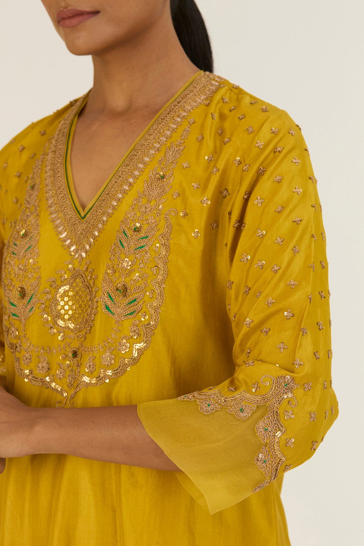 Sanvi Lime Kurta &amp; Pants