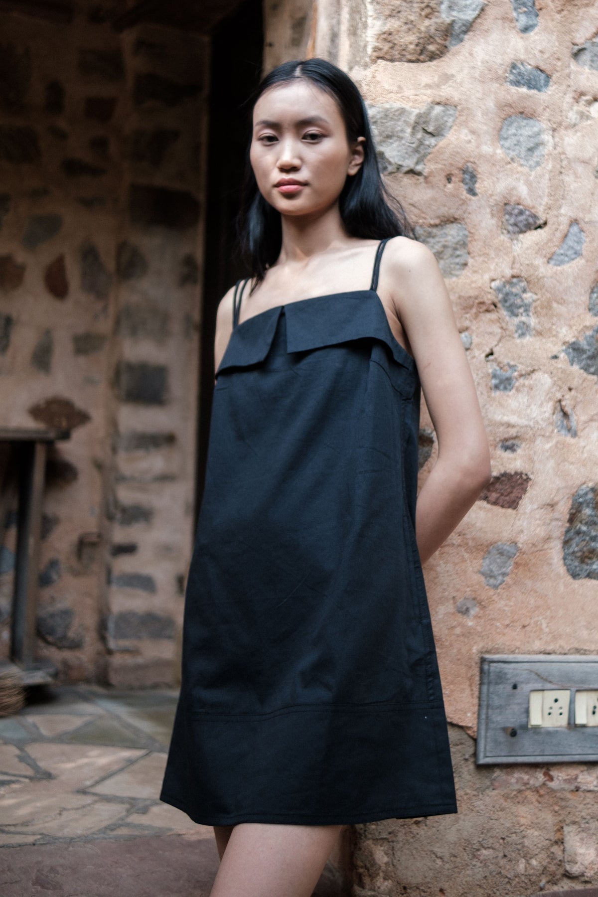 Black Rachel Slip Dress