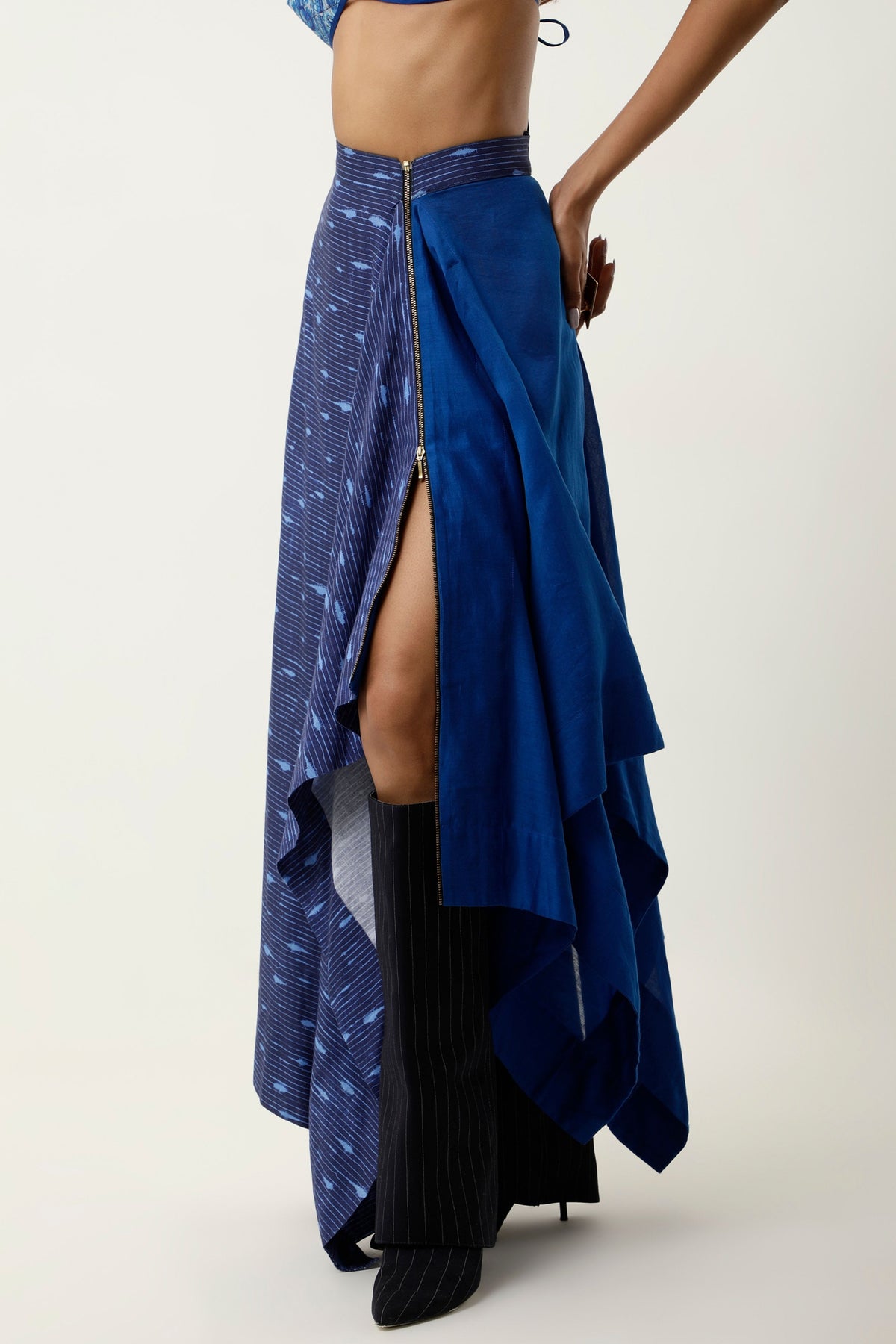 Asymmetrical Cobalt Skirt