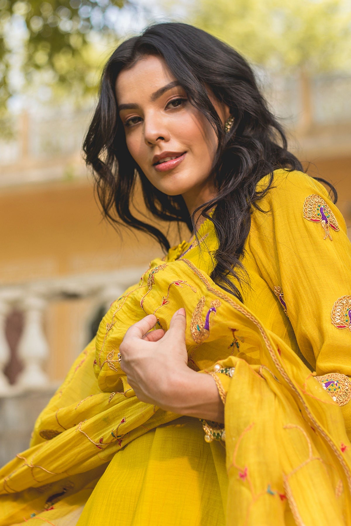 Lime Yellow Sharara Set