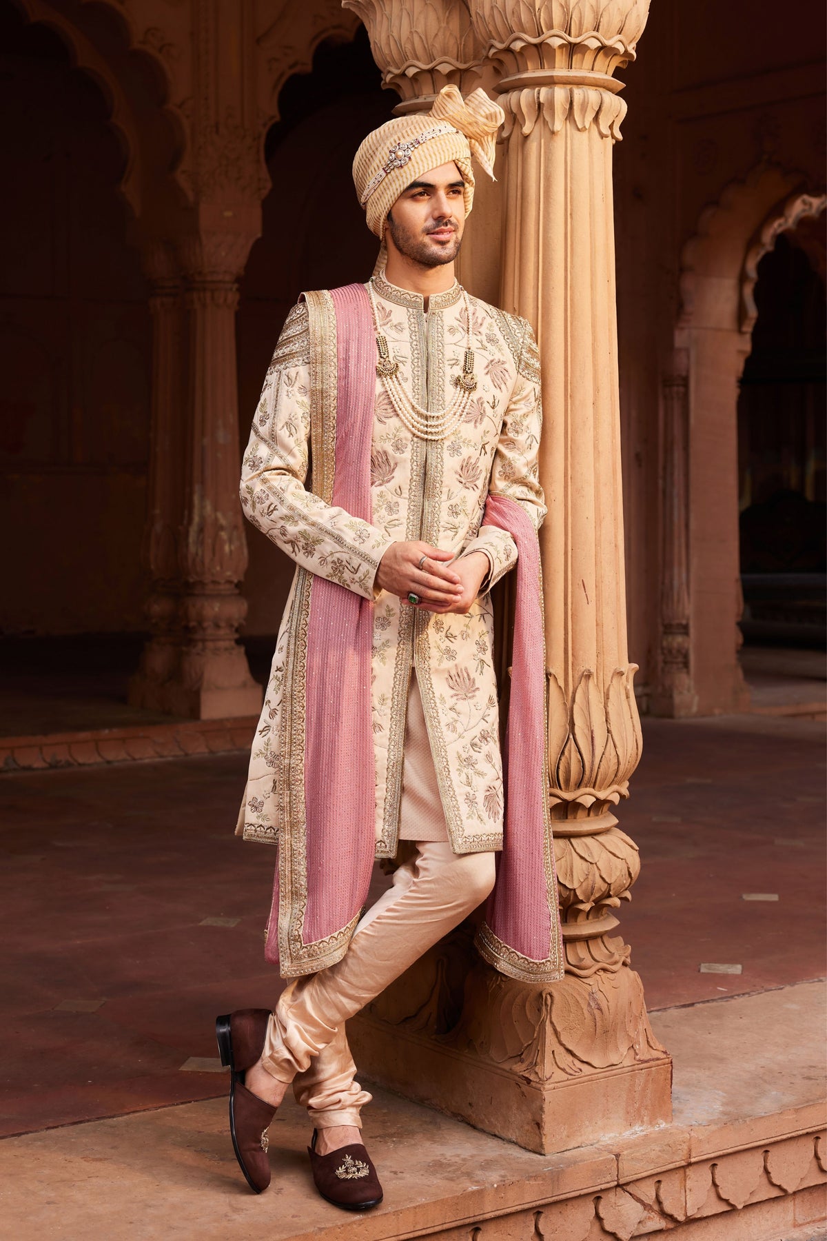 Gulzaar Silk Sherwani Set