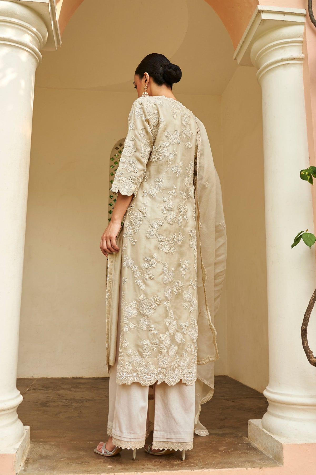 Pearl Embroidered Suit Set