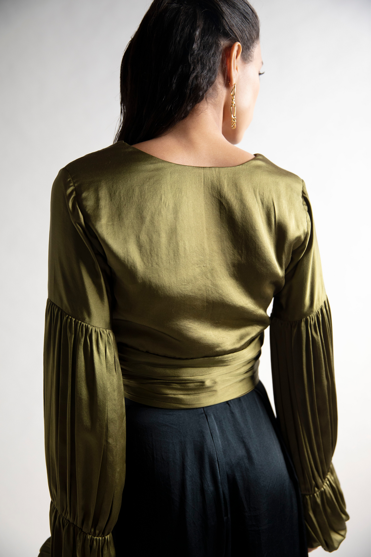 Soie Olive Green Blouse