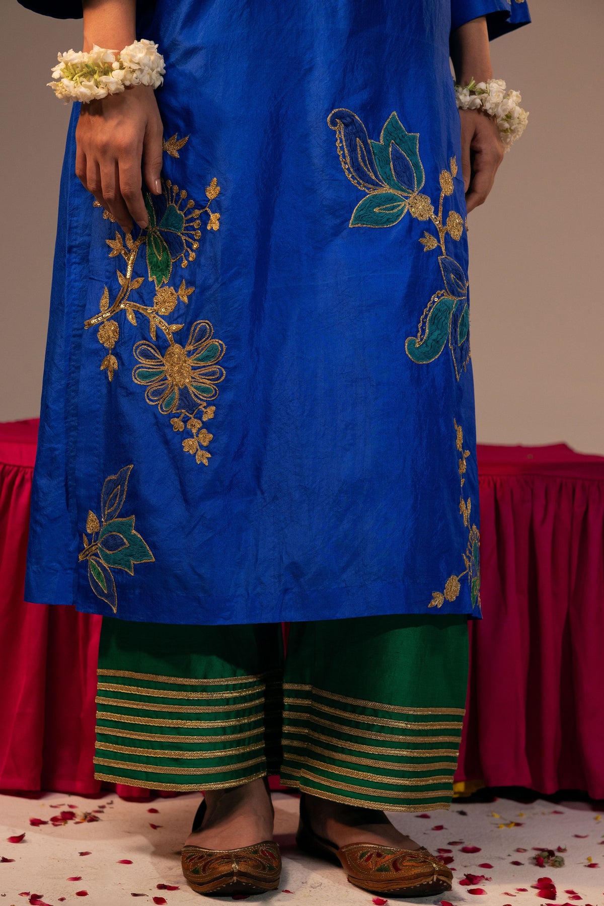 Blue Kurta With Palazzo