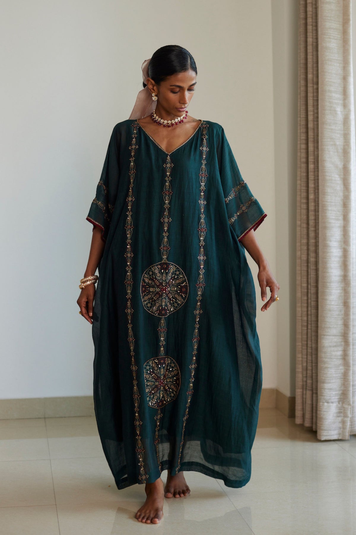 Green Uday Kaftan