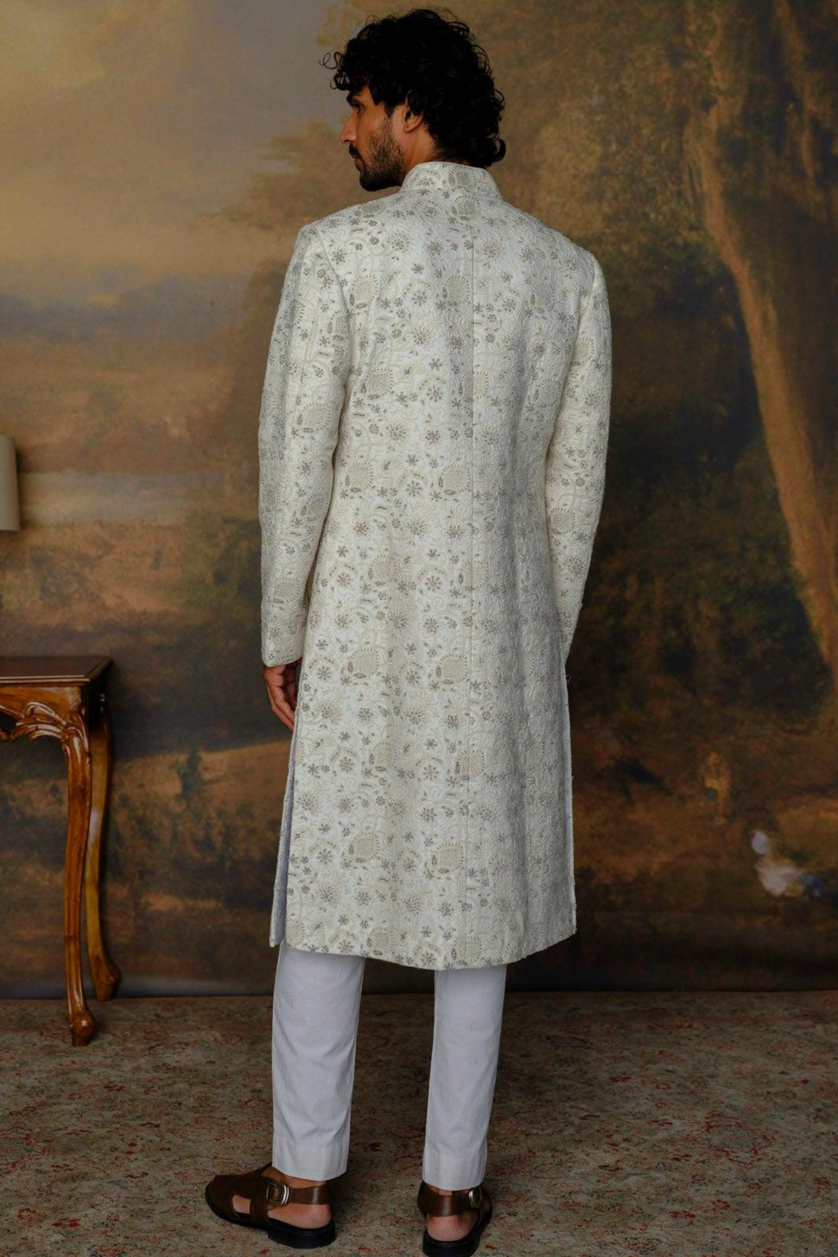 Ivory Sherwani Set