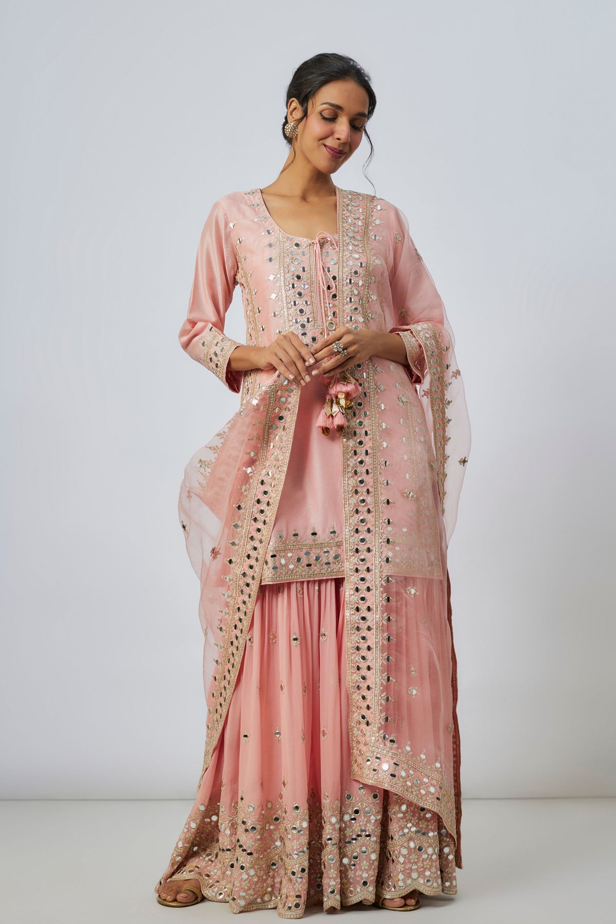 Pink Pariza Sharara Set