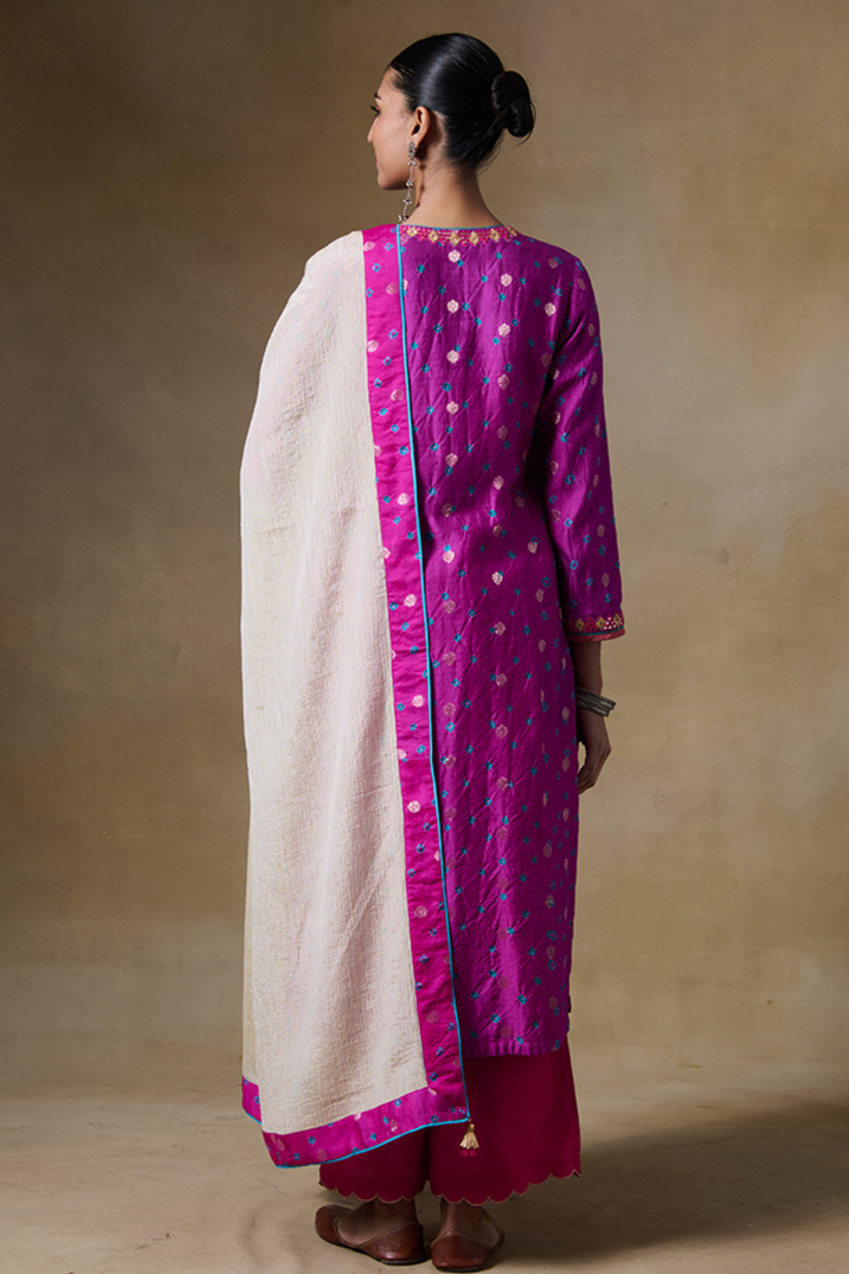 Bundi Kurta Set in Pink