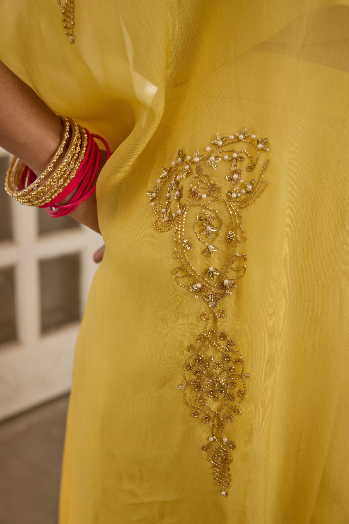 Sunshine Yellow Kaftan Set