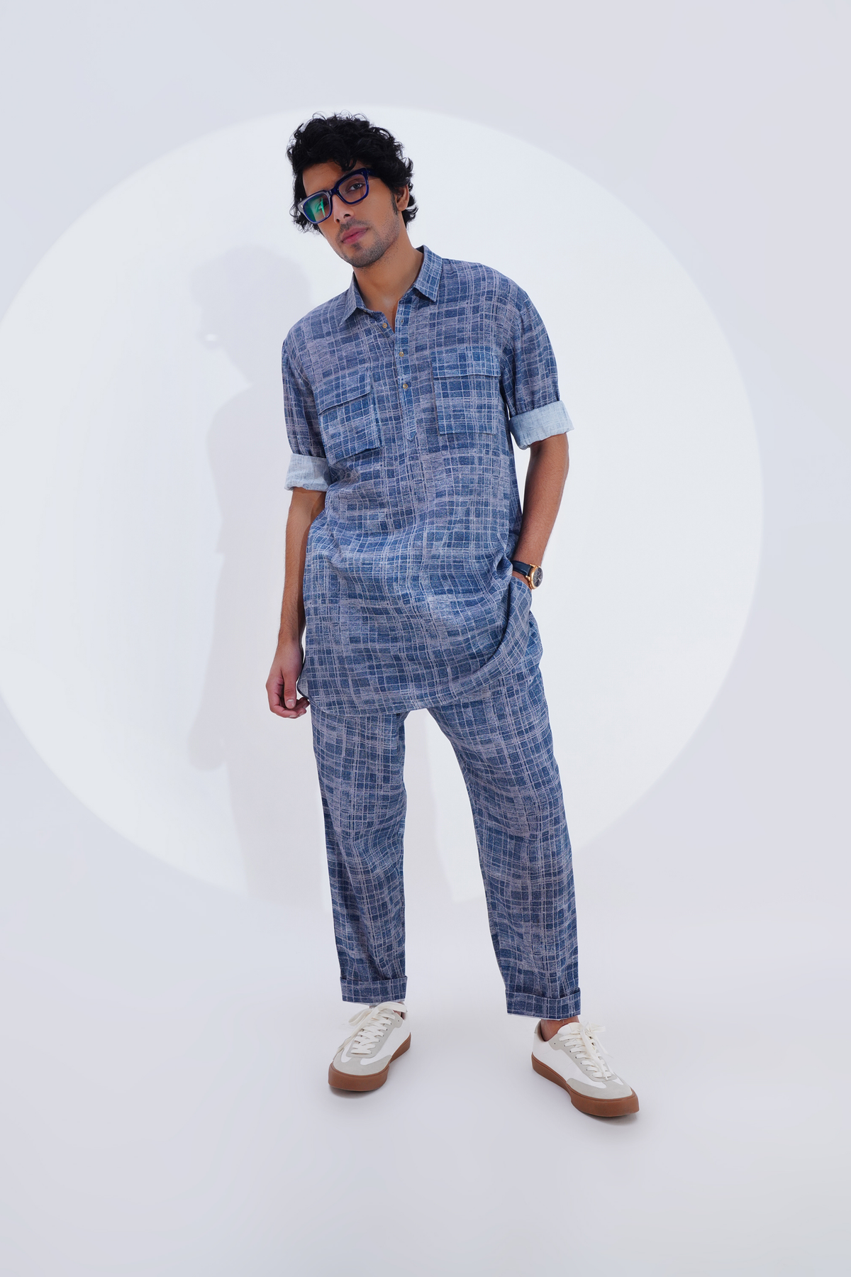 Indigo Printed Kurta Set