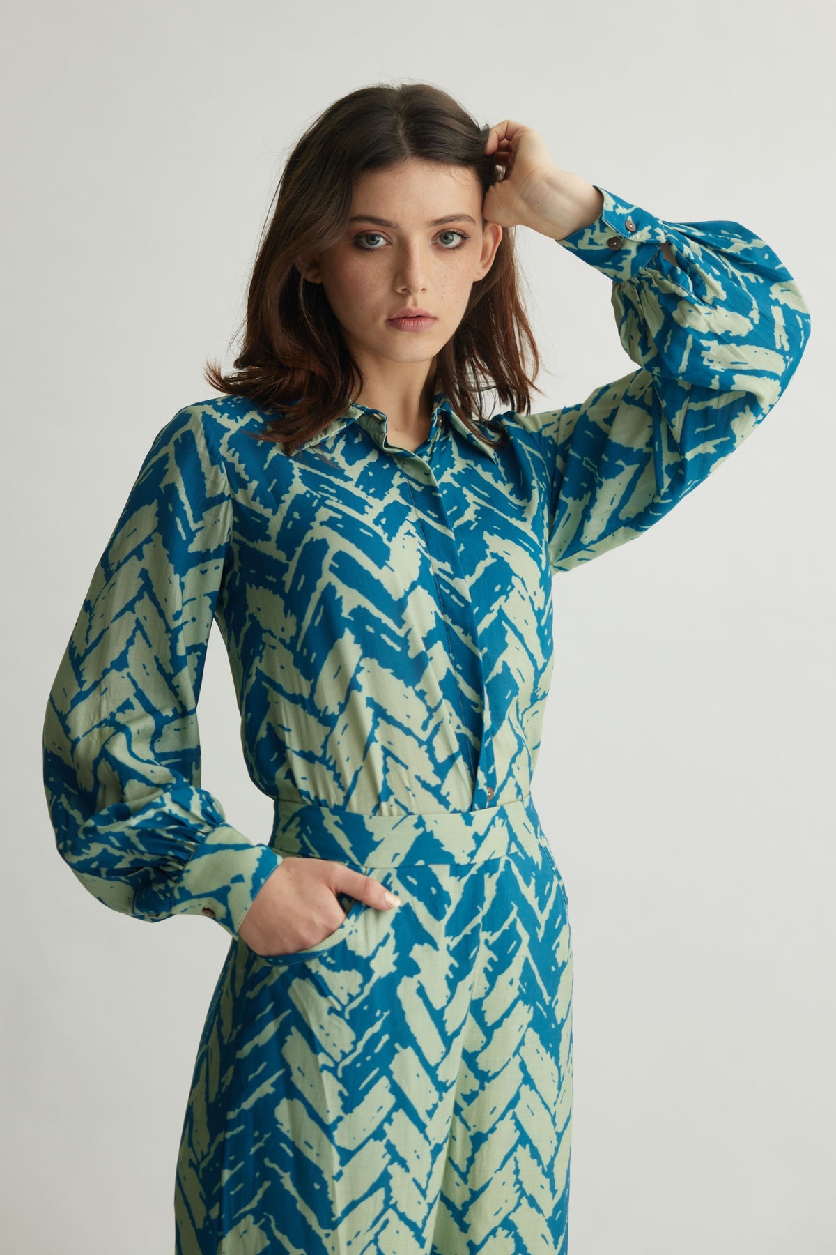 Blue Chevron Shirt