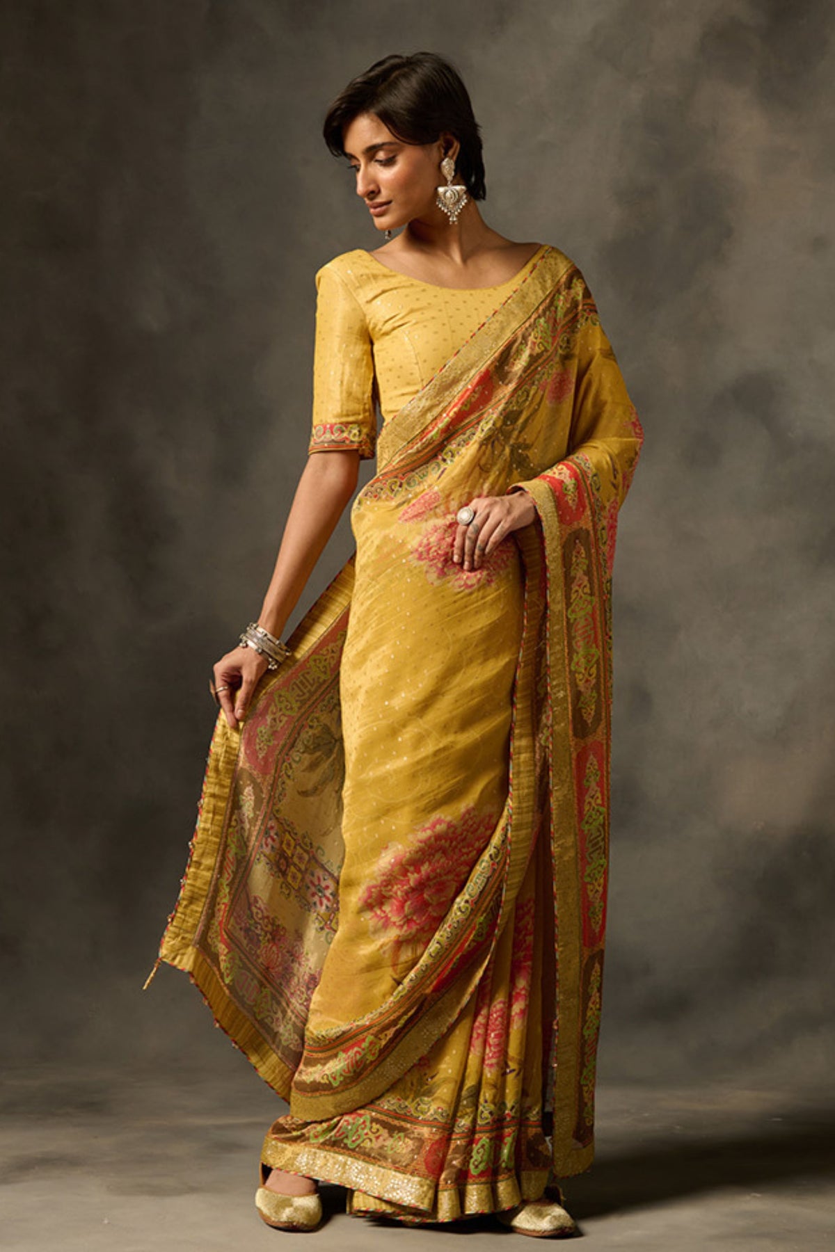 Yellow Soma Saree