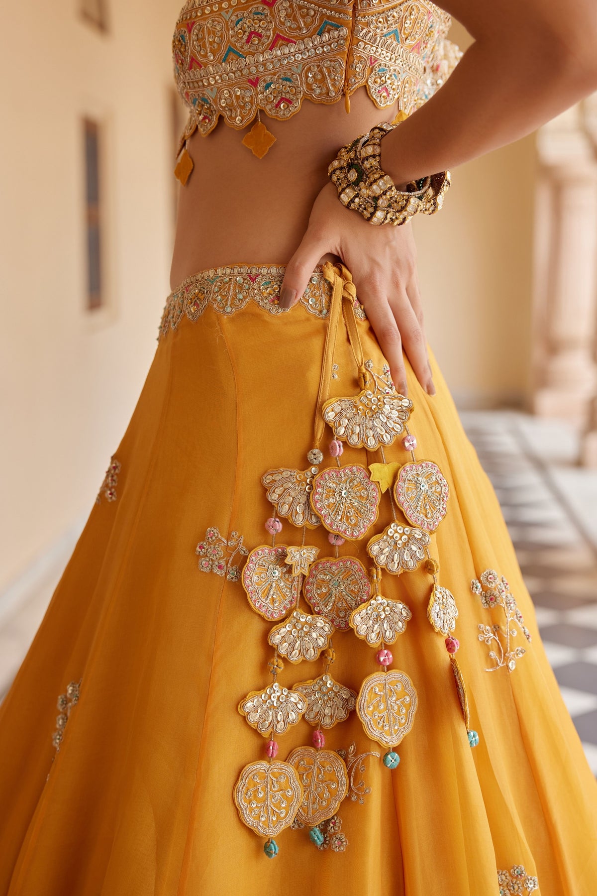 Orange Peel Lehenga