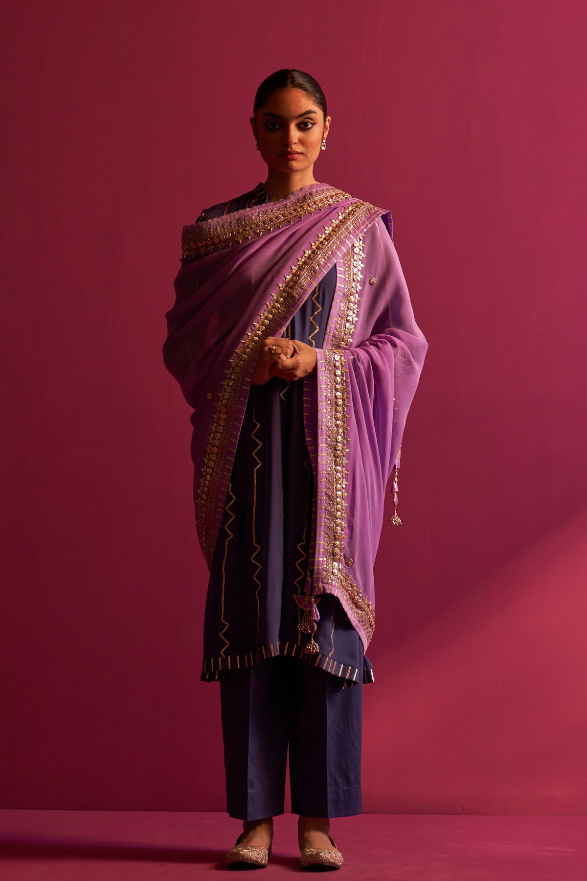 Mauve Gul Kurta Set