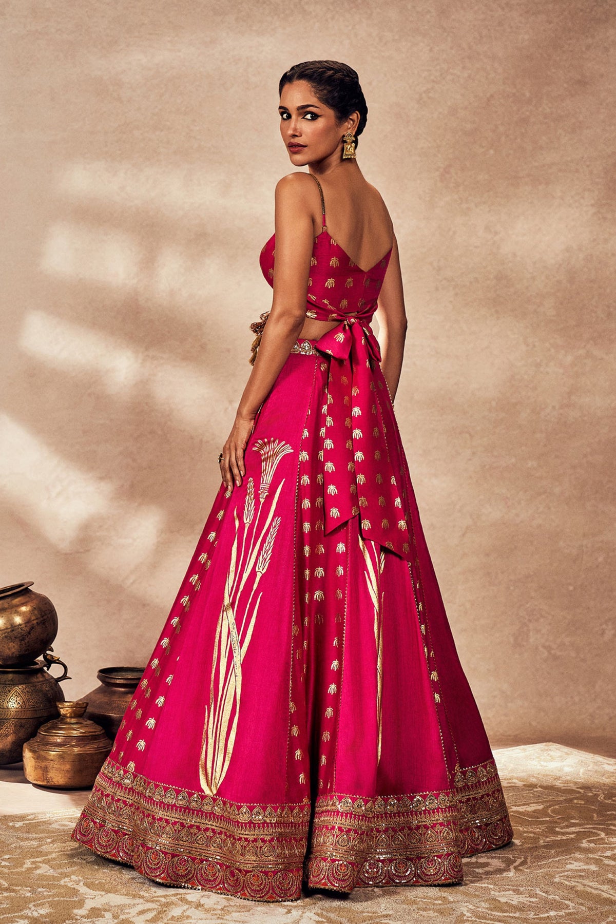 Pink Whispering Lily Lehenga Set